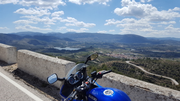 View towards the Embalsa de Beniarres from the CV-705